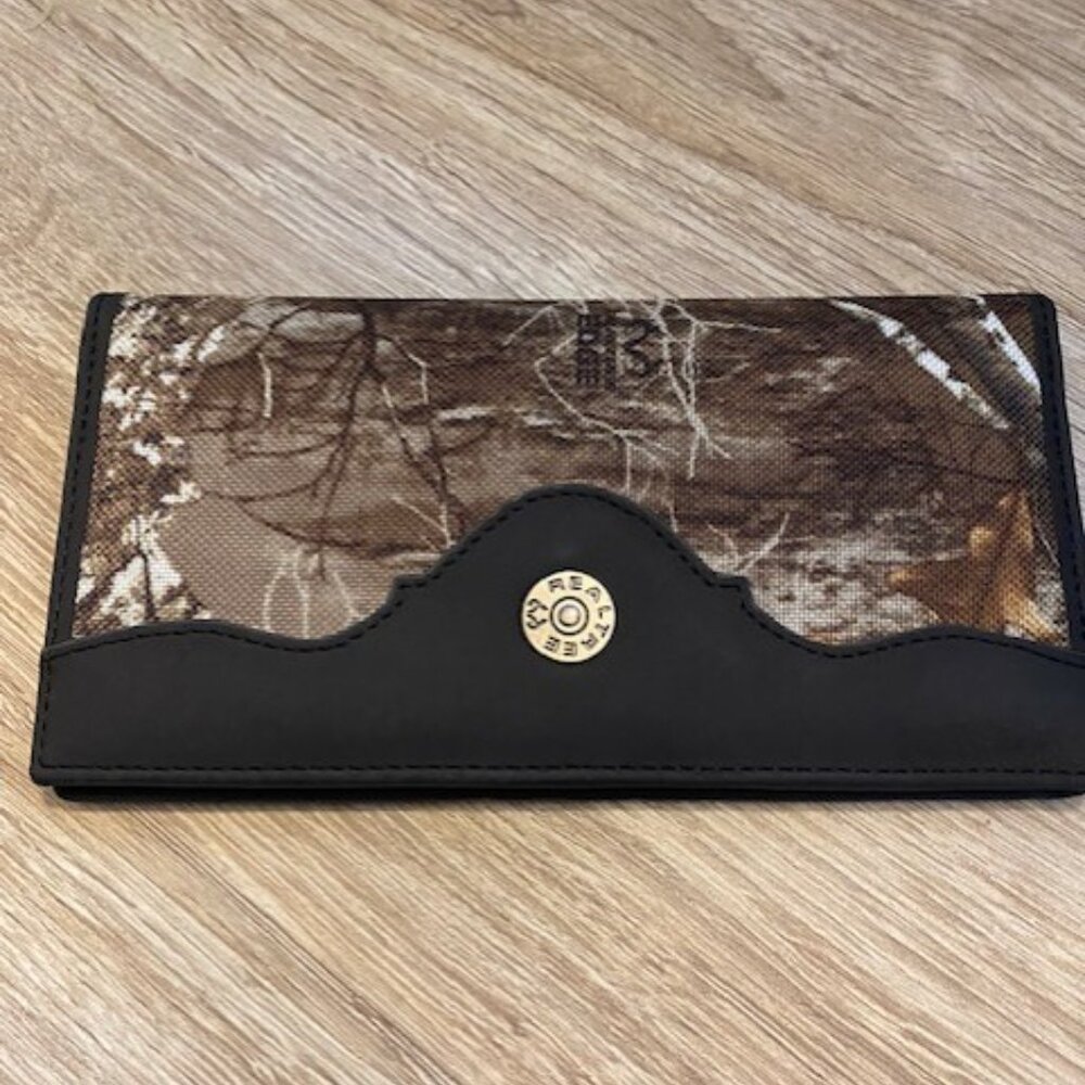 RealTree Black RT Edge Secretary/Checkbook Wallet